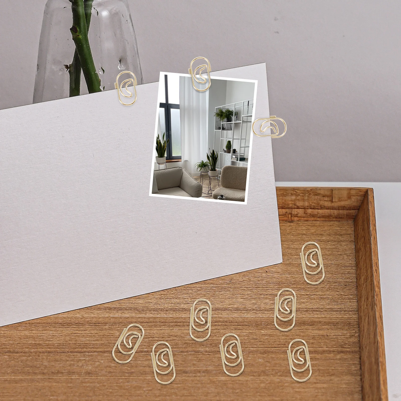 

100pcs Mini Paperclips Rose Gold Strong Clamping Office Supplies Document Office Supplies Clips File Accessories