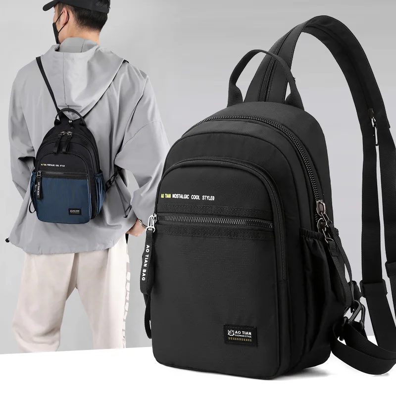 

New Shoulder Bag Man 2024 Casual Chest bags Business Male Bag Multi-Functional Men Backpack Cycling Sports Rucksack Travel Pack