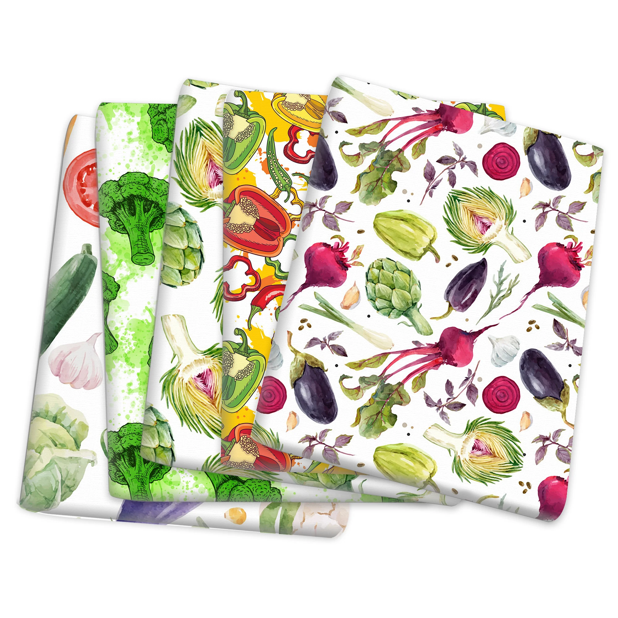 50*145cm Green Vegetables Printed Polyester Pure Cotton Material Patchwork Tissue Sewing Quilting Fabrics Needlework Cloth