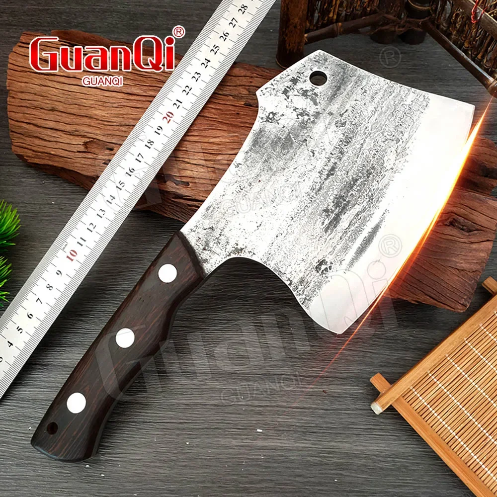 Sharp Kitchen Butcher Knife Bone Chopping Knife Household Hand Forged Chopping Cutting Chicken Duck Slaughter Knife