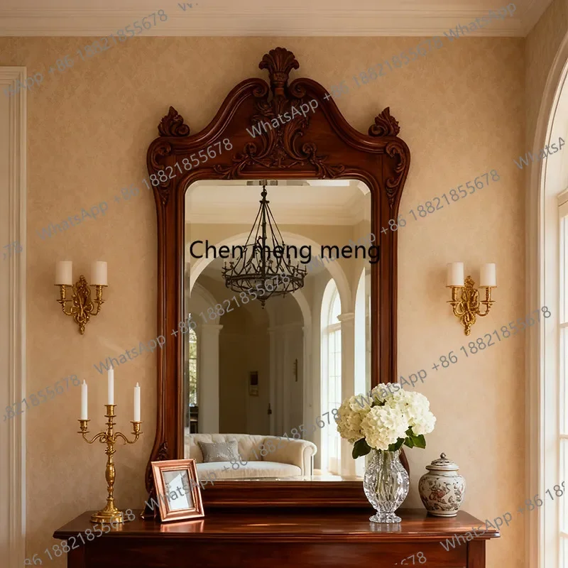 Discount Medieval style relief bathroom wall-mounted background wall decorative high definition master bedroom retro dressing mi