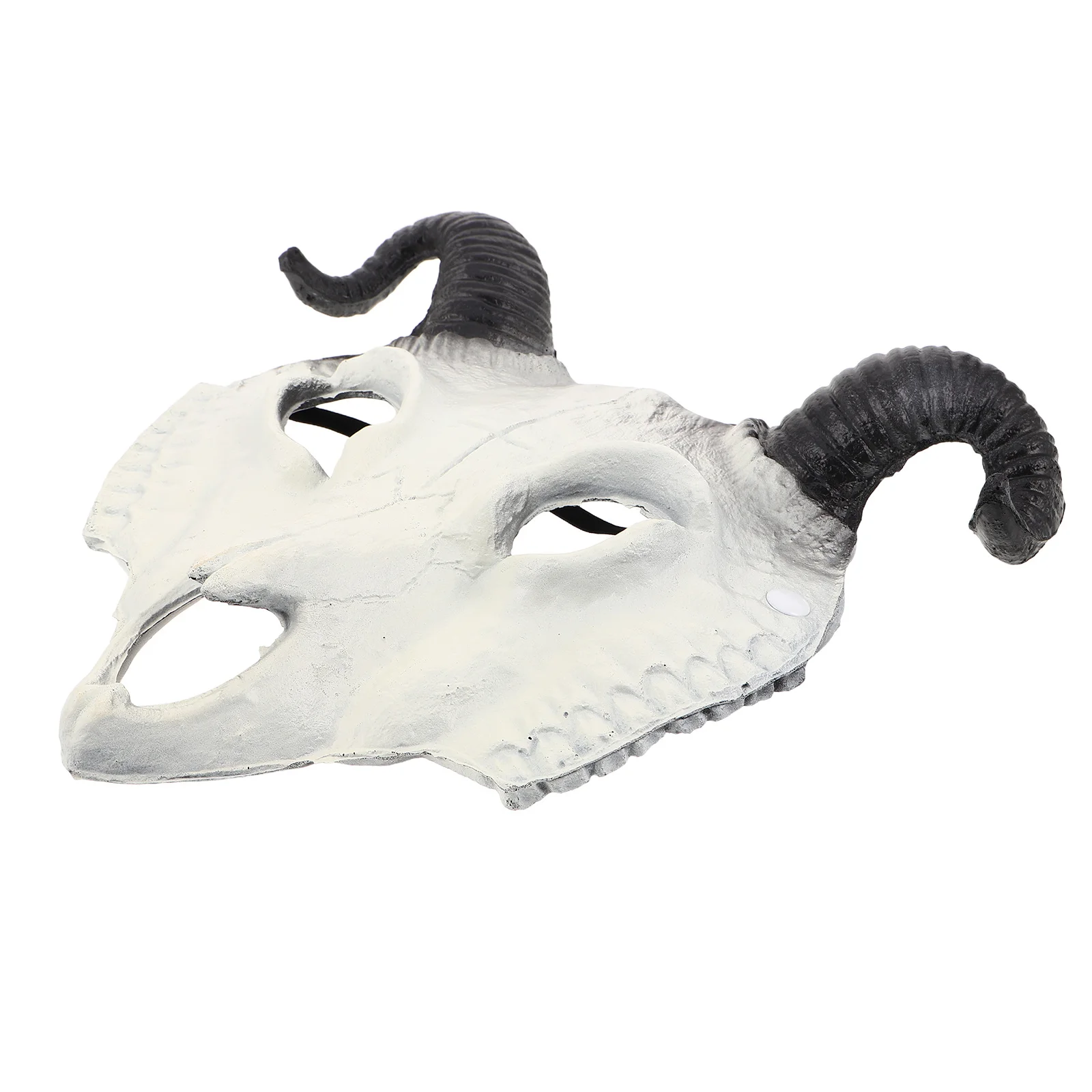 

Animal Mask Half Face Realistic Goat Horn Design Halloween Costume Cosplay Carnival Party Masquerade Accessory White