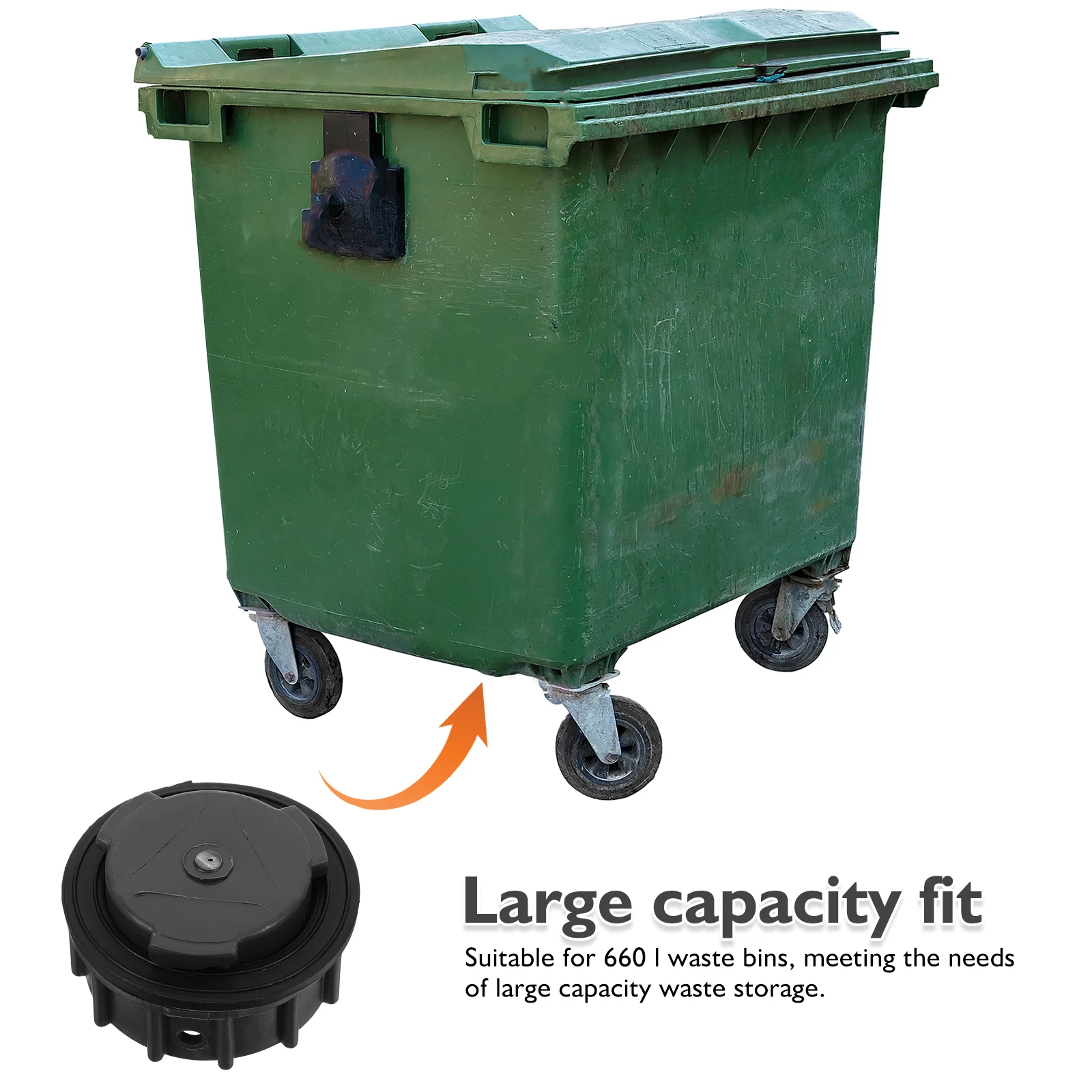 

Trash Can Bottom Plug Plastic Garbage Bin Stopper 660 L Outdoor Waste Containers Leakproof Drain Hole Cover for Outside