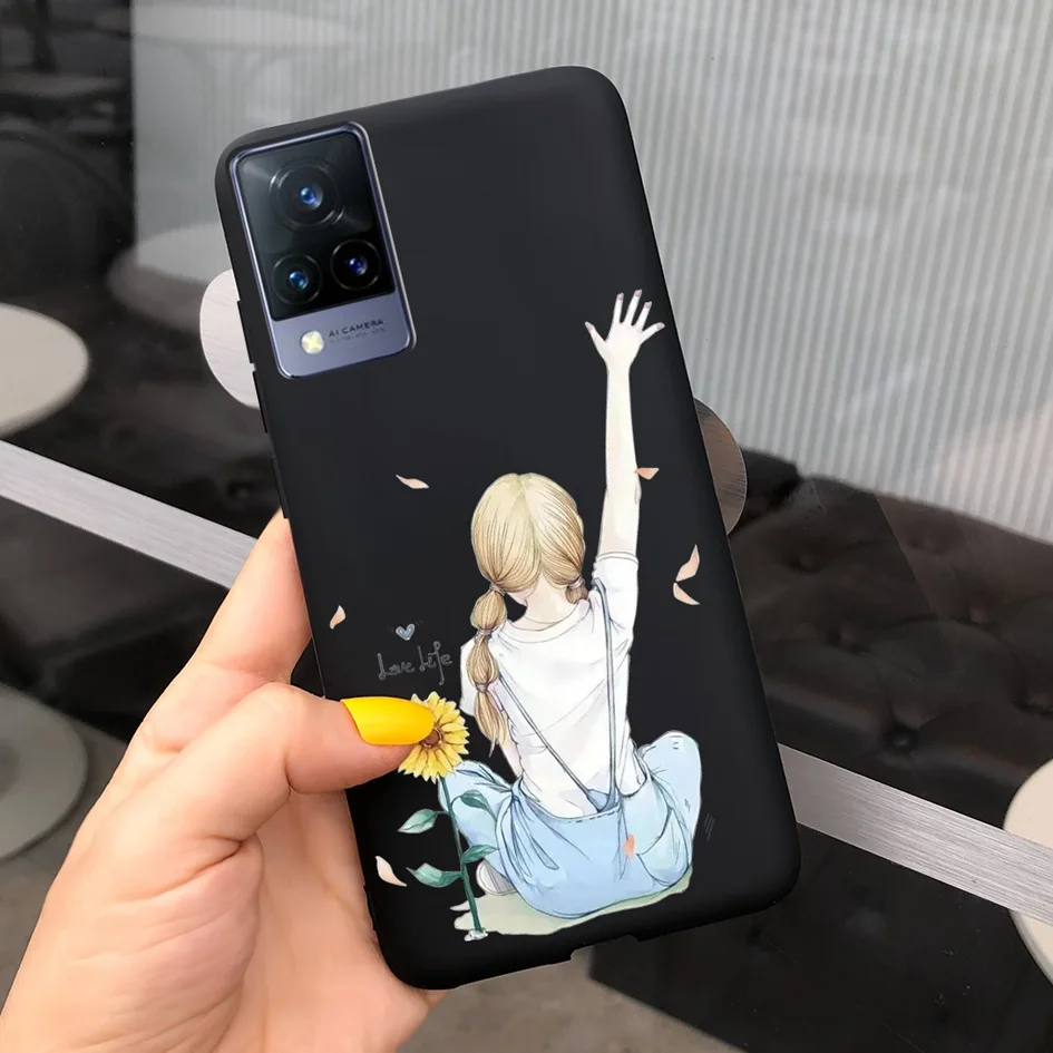 For Vivo V21 5G Case V2050 V2066 V2108 Phone Cover Luxury Painted Soft Silicone Slim Funda For Vivo V21 V 21 VivoV21 Cases 6.44