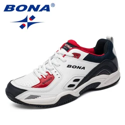 BONA-Chaussures de tennis légères et douces pour hommes, baskets de jogging en plein air, à lacets, athlétiques, confortables, nouveau style populaire