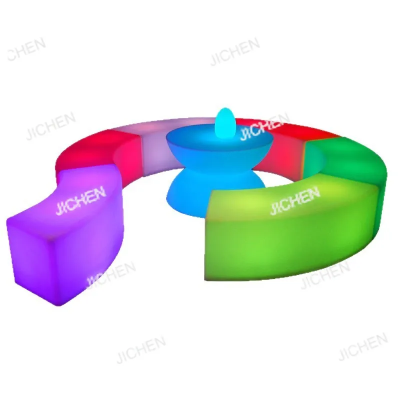 

LED luminous curved stool colorful furniture bar stool outdoor park chair bar chair atmosphere stool