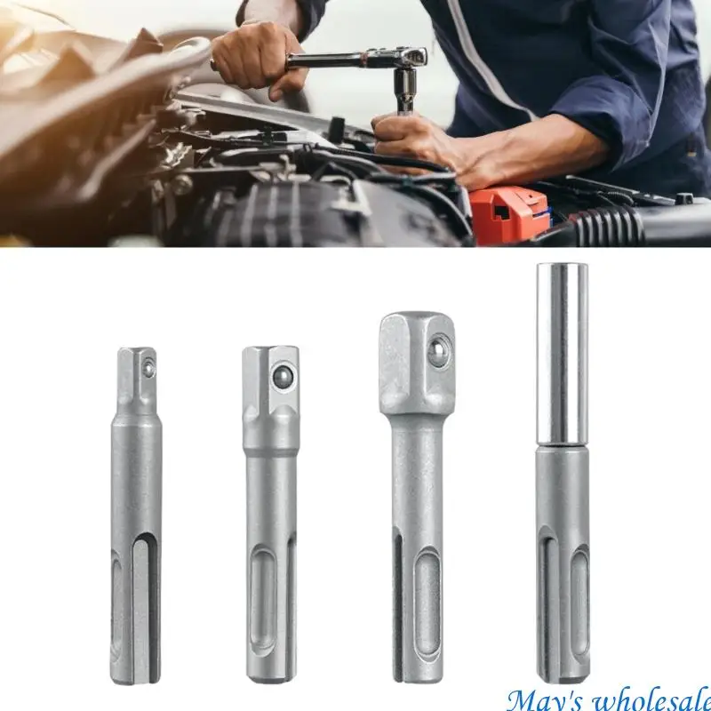4Pcs Impact Socket Adapter Hexagonal Shank Extension Adapter 1/4 3/8 1/2 Nut Driver 448A