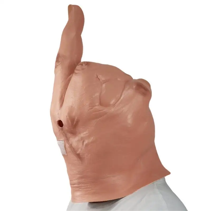 Latex Mask Eye-catching Middle Finger Latex Mask Fashionable Novelty Headgear Performance Props Unique Latex Finger Mask