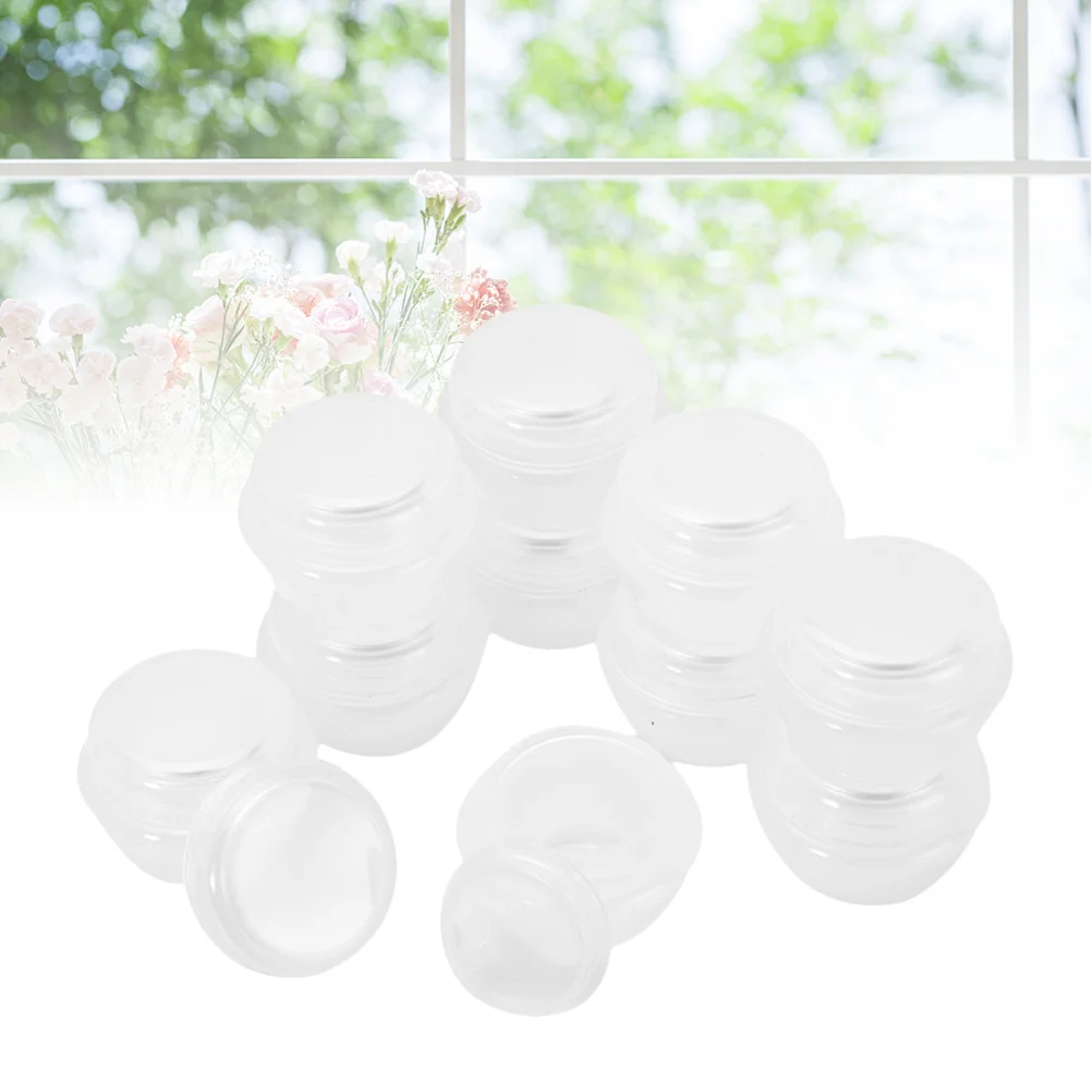 

10Pcs Mini Makeup Containers with Lids Mushroom Style Cream Jars for Skincare Products Powder Lip Balm Travel Essential