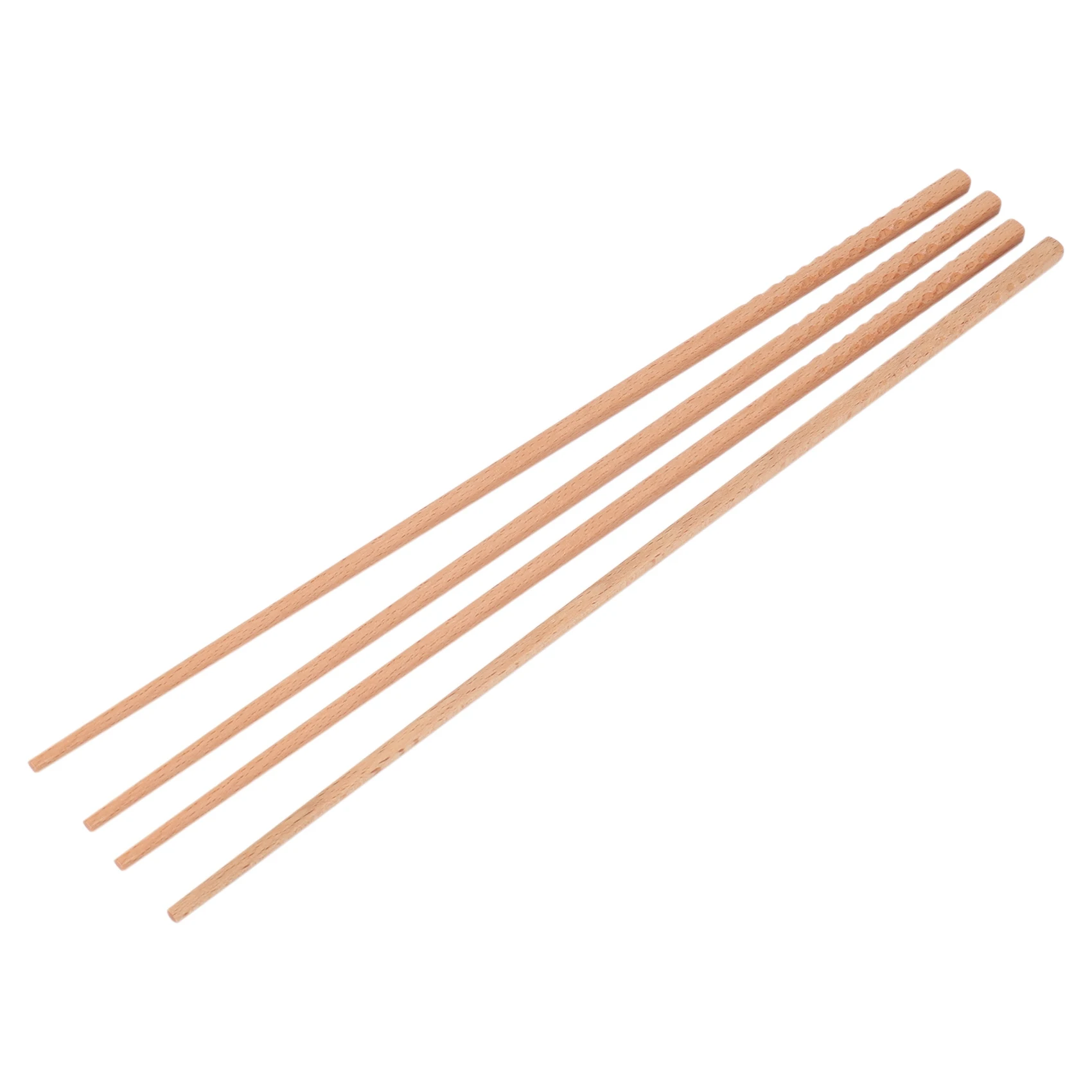 2 Pairs Wooden Cooking Chopsticks Roasting Chopsticks Extra Long Chopsticks for Hot Pot Roasting Cooking Noodles