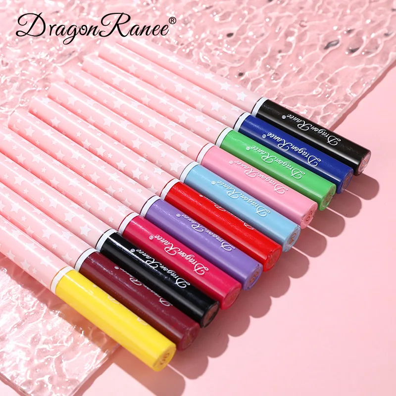 12 Colors Liquid Eyeliner Metallic Colorful Matte Waterproof Eyeshadow Eyeliner Pen Smooth Liquid Eye Liner Pigment Cosmetics