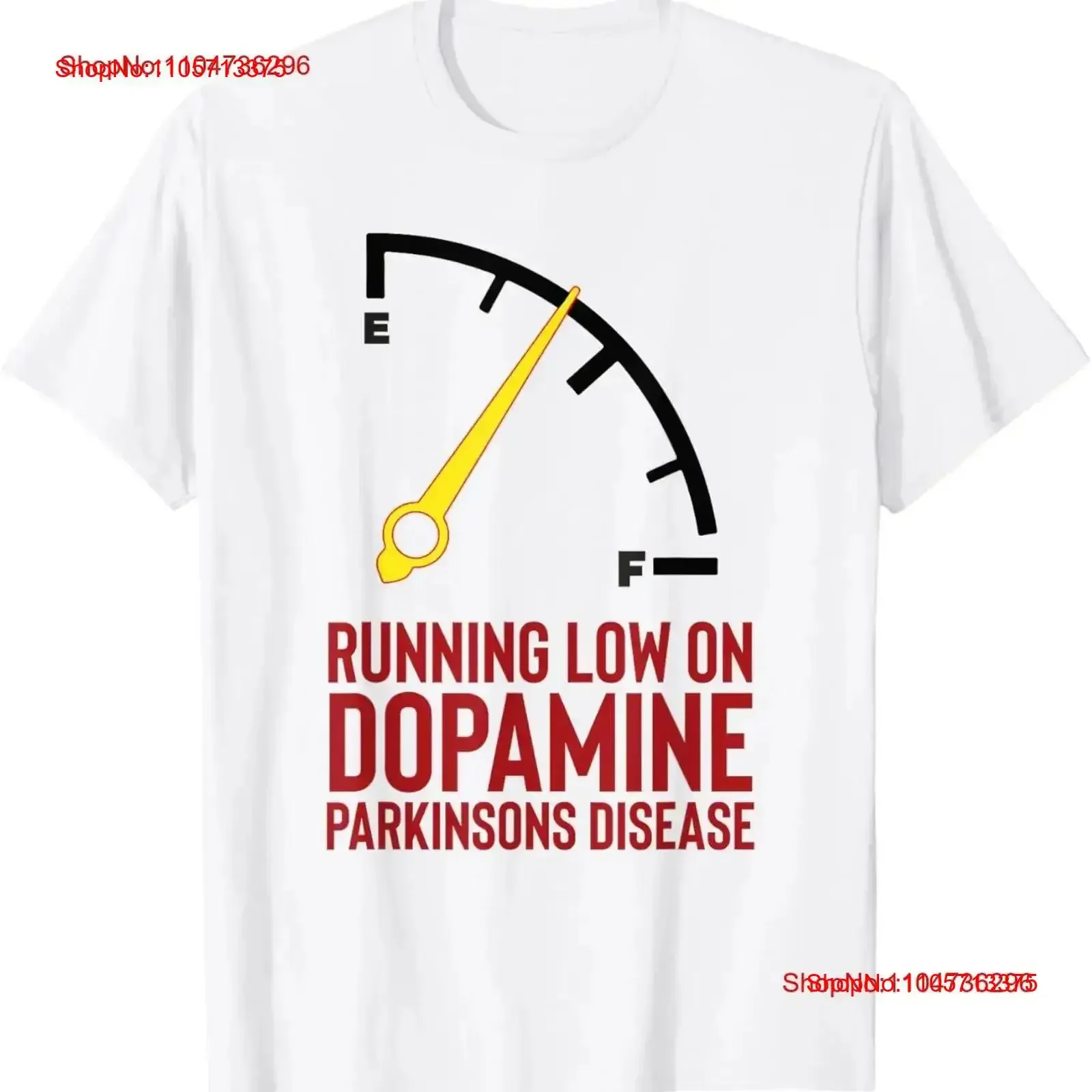 Running Low On Dopamine Parkinsons Disease T Shirt vintage Washed Casual fashion Breathable streetwear Stylish Stretched