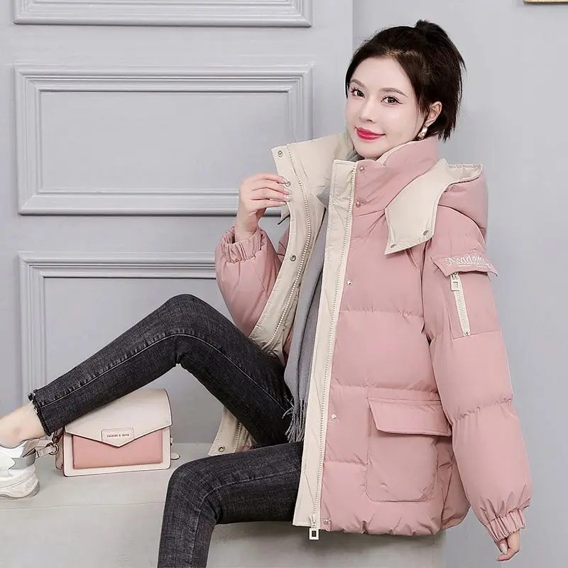 2024 Winter Coat Parkas Women Jackets Keep Warm Puffer Jacket Hooded Harajuku Outwear Loose Padded Vest Korean Clothes Female