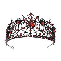 Halloween Black Spider With Rhinestone Crown Party Tiara