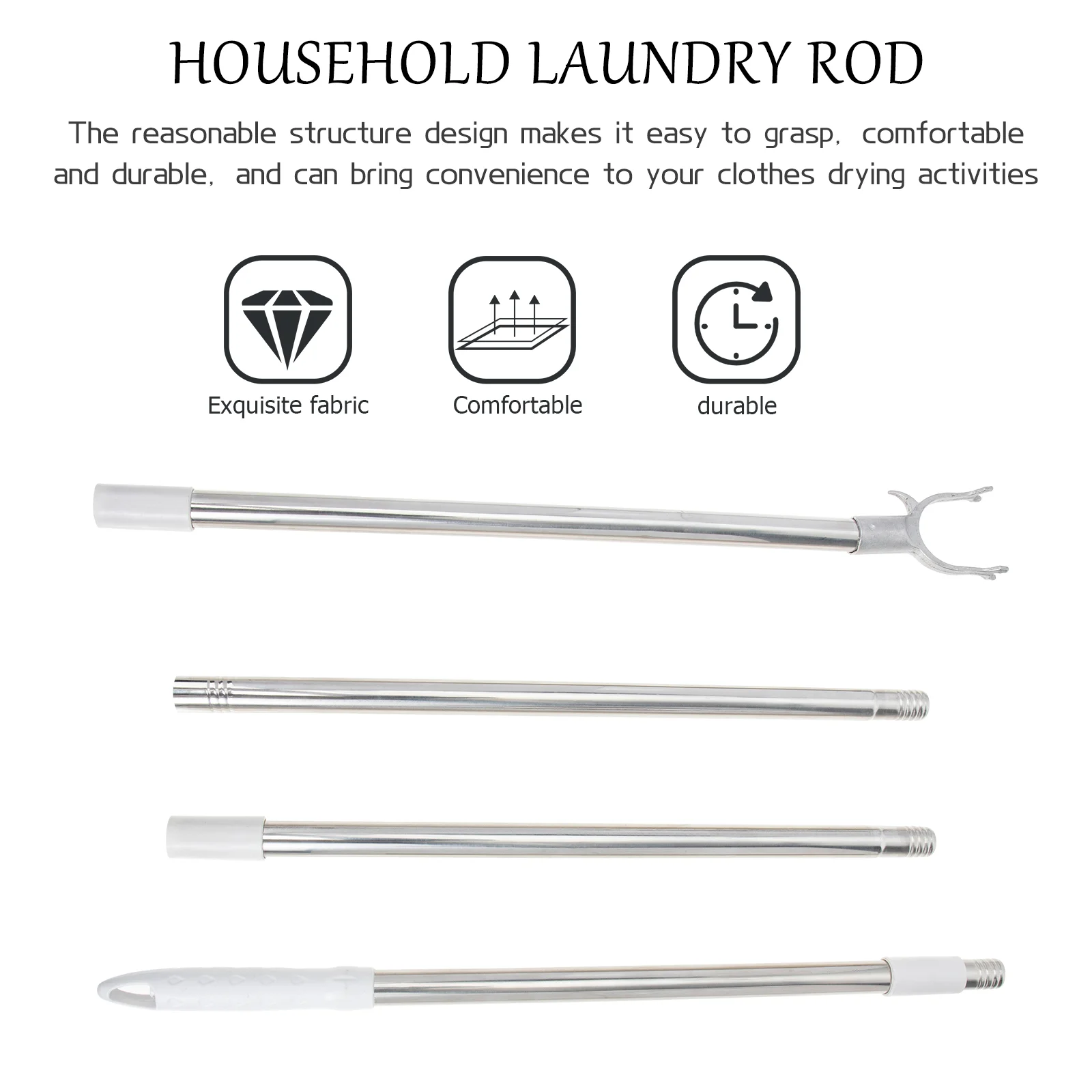 Stitching Clothes Rail Outfit Rod Mini Reach Tool Plastic Home Picking Hook Pole