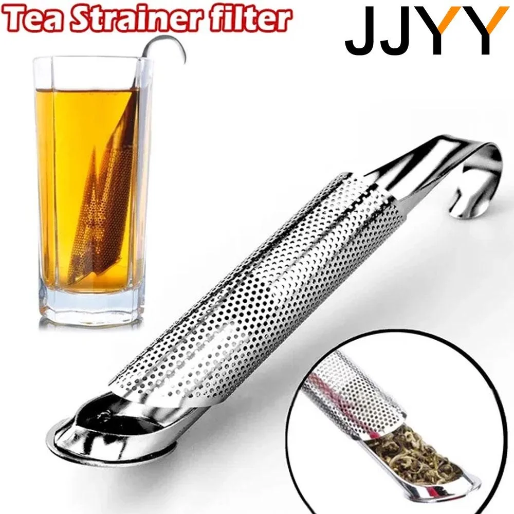 JJYY Tea Diffuser Tea Stick Strainer Hook Handle Tea Infuser Tea Infuser Pipe Hook Handle Fine Diffuser Pipe Holes Coffee