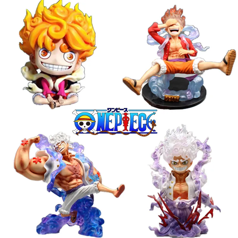 2022 New One Piece Gk Luffy Gear 5 Nika Sun God Form PVC Figure Anime Figure Collection Ornaments Model Doll for Gifts Children