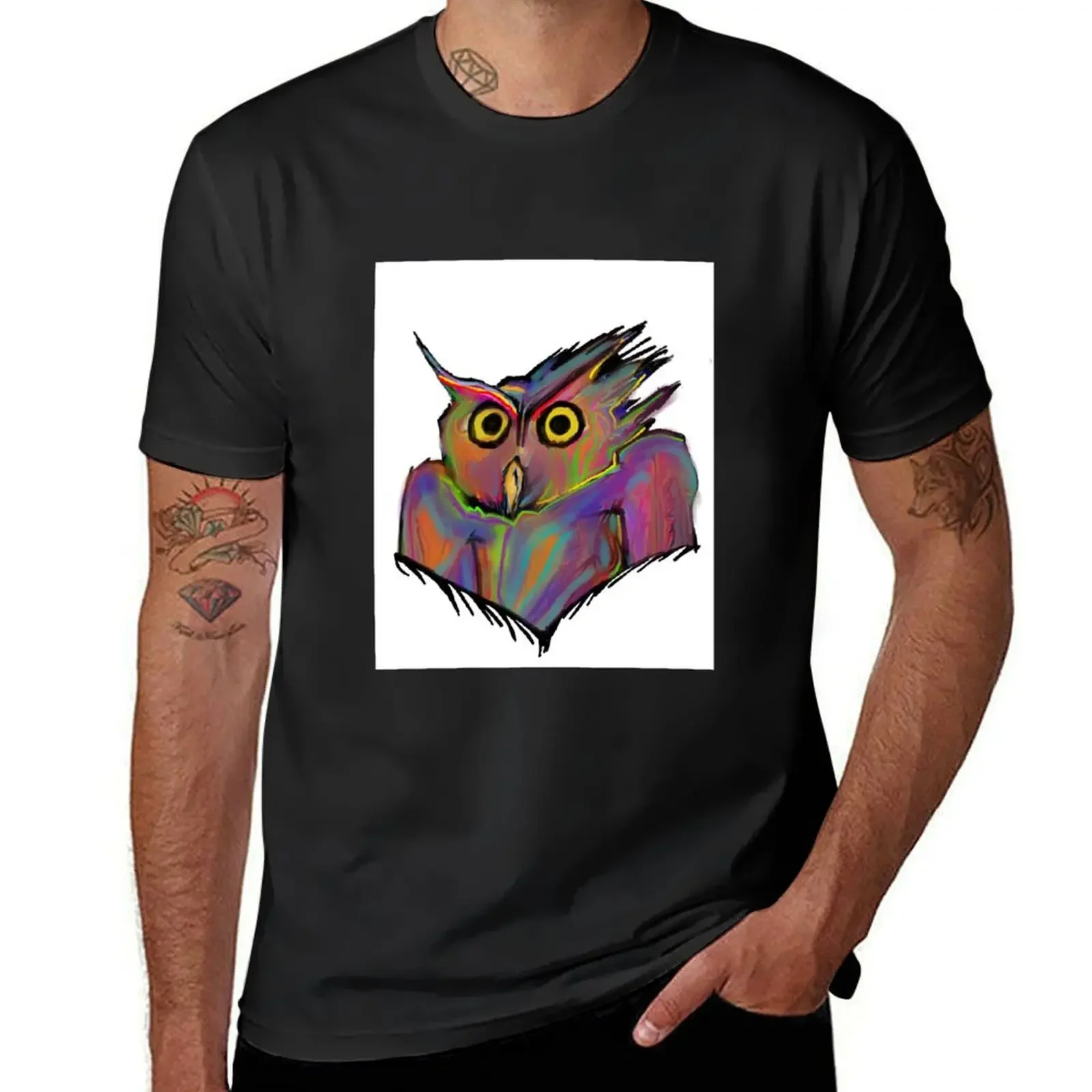 

Soft Owl T-Shirt oversizeds heavyweights cotton graphic tees mens designer t shirt