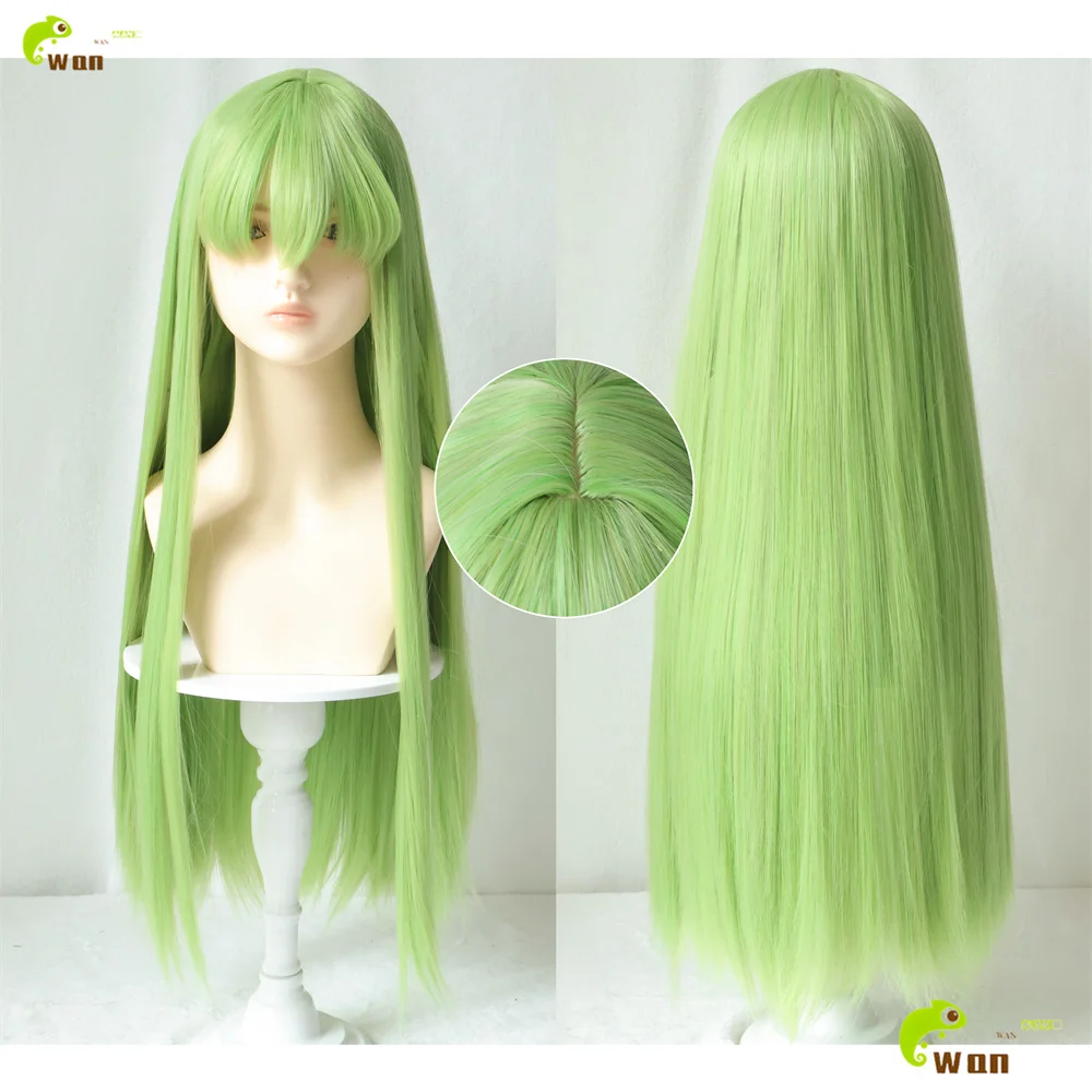 

80cm Enkidu Cosplay Wig Green Mixed Wigs Heat Resistant Synthetic Hair Halloween Cosplay Costumes Anime Wig For Women Role Play