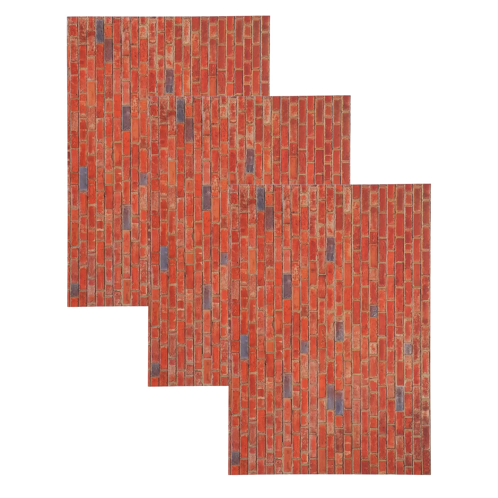 

Набор из 9 штук: Самоклеящиеся съемные обои для кукольного домика 1:12 с эффектом кирпичной кладки, текстурированные наклейки для миниатюрных стен