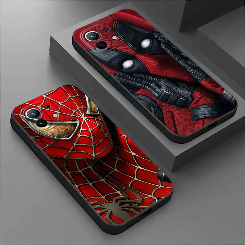 Marvel Spiderman Deadpool Venom Phone Case For Xiaomi Poco X3 X4 X5 X6 M5 F5 F6 Pro Mi 14T 13T 12T 11T 10T 14 Pro 11 Lite Cover