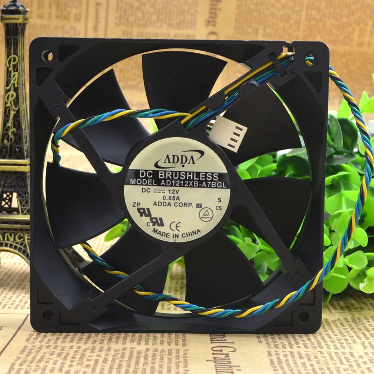 جديد الأصلي AD1212XB-A7BGL 12V 0.65A 12025 120x120x25 مللي متر مروحة التبريد المبرد