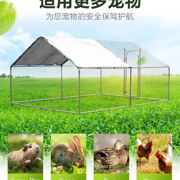 Customized Large Chicken Shed Outdoor Steel Pipe Construction Breeding Shed Duck Shed Simple Large Chicken Cage