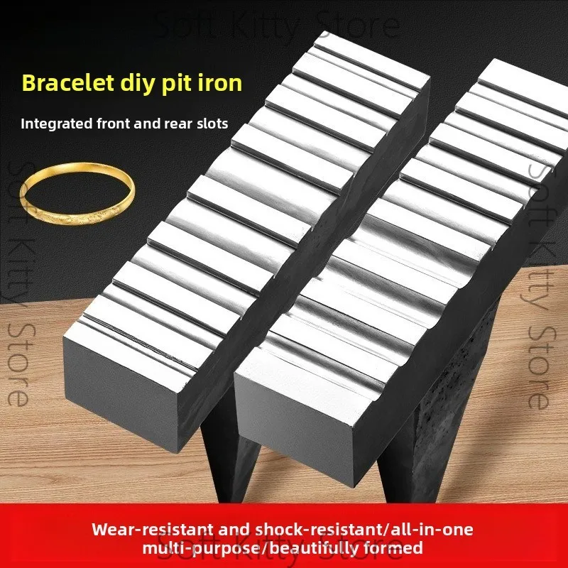 Horn pit iron front and back bracelet steel groove jewelry gold and silver loach back concave bracelet mold