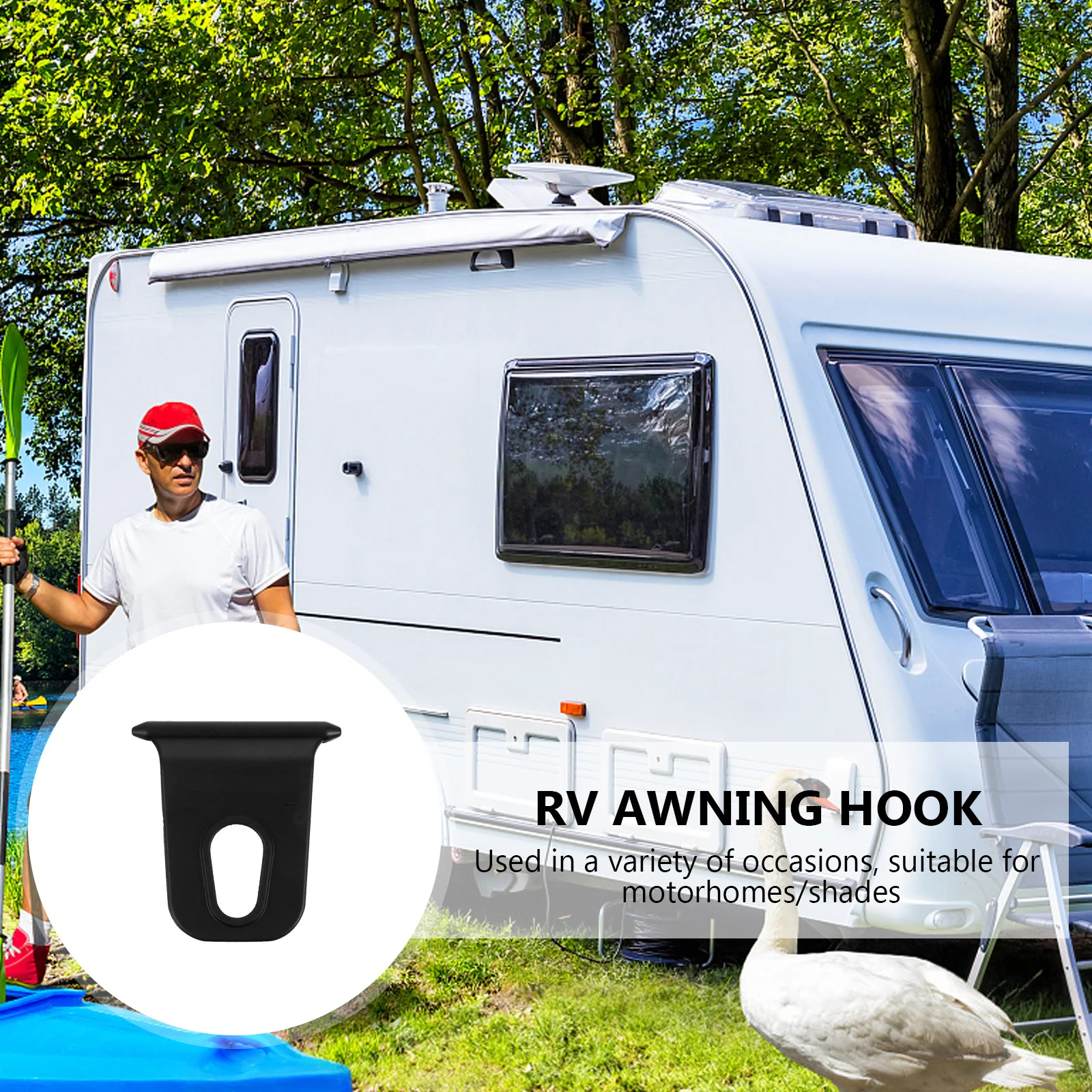 

10Pcs Awning Hook Ring for Rv Caravan Camper Van Camping Supplies Easy Slide on Awning Roller Slot Compact Plastic Hook