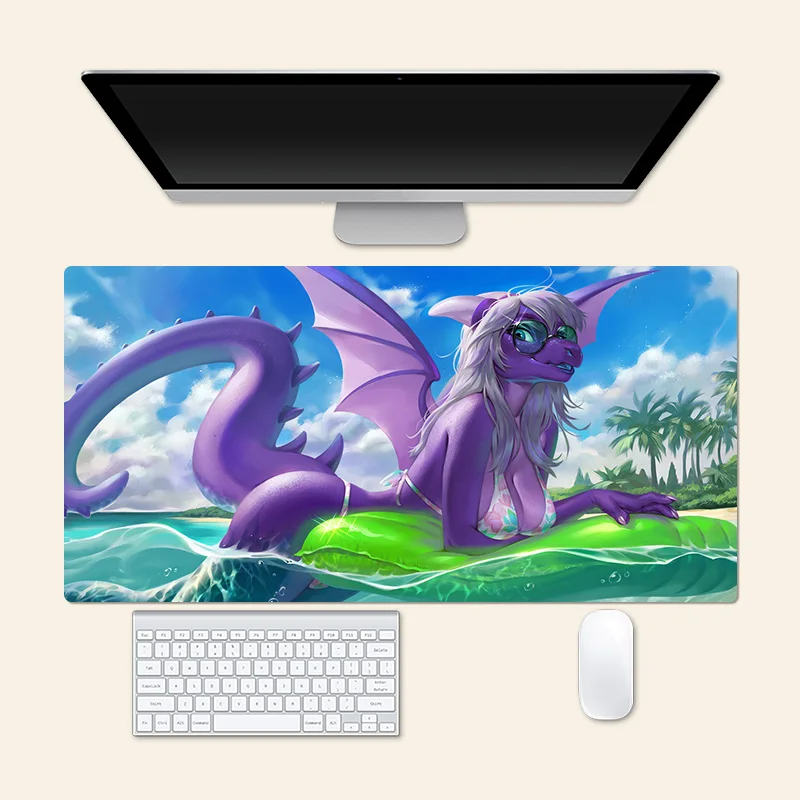 Purple Dragon Rythmyr Anime Large Mouse Pad Game PlayMat Creative Desk Mat Office Mousepad