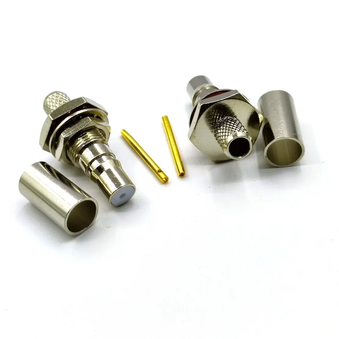 Imagem -03 - Adaptador Qma Female Crimp Connector Cabo Coaxial Apto para Rg59 Rg8x Rg8x Lmr240