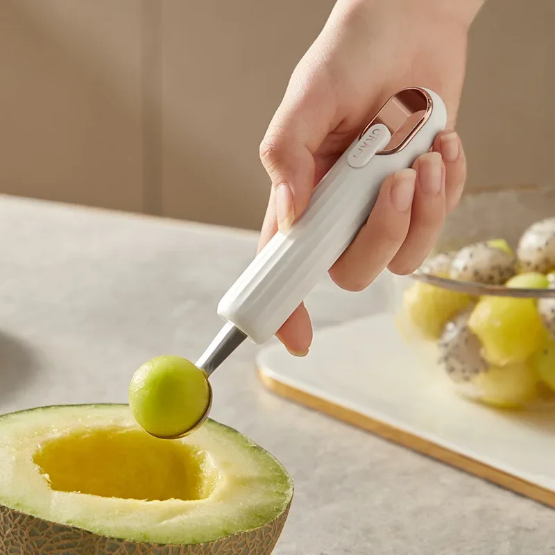 Kitchen Tools Stainless Steel Ball Scooper Watermelon Cantaloupe Fruit Cutter Ice Cream Scoop Household