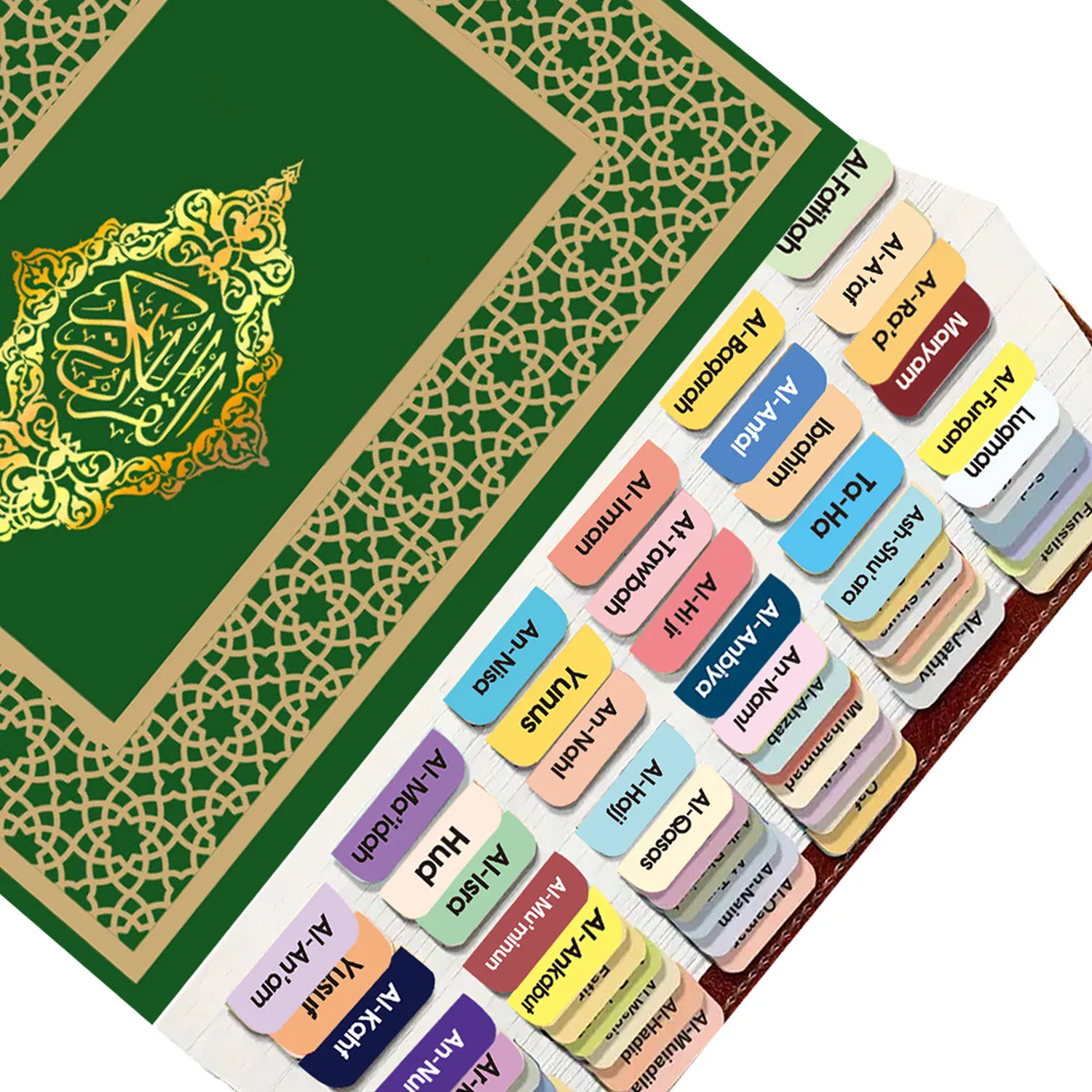 125 Quran Chpter Tabs, Quran Surah Tabs, 114 Chapters &11Blank Tabs,Laminated, Quran Index Tabs Quran Book Tabs Quran Label Tabs