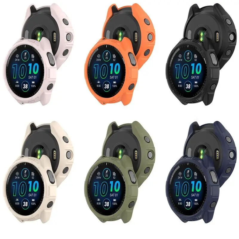 غطاء حافظة واقي لحامل Garmin Forerunner ، حزام ساعة ذكي ، ممتص صدمات من السيليكون الناعم ، غلاف واقي من البولي يورثين ، ملحقات ، من من من من من من من من من من من من من من الأمام ،