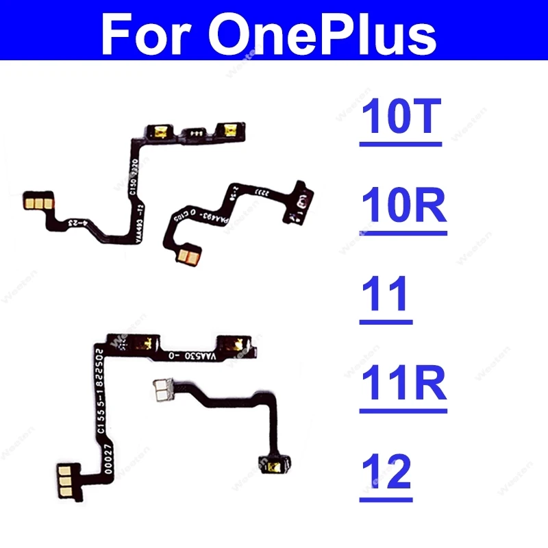 Для OnePlus 1 + 12 11 11R 10R 10T кнопка включения и выключения громкости гибкий кабель боковая клавиша замена гибкой ленты
