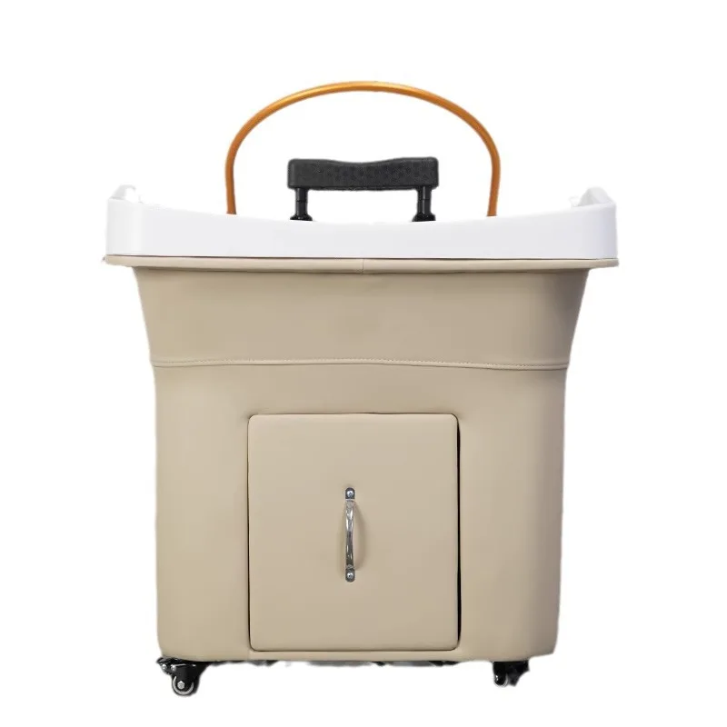 

Convenient removable head basin hair care hair treatment bed barber shop with water circulation fumigation shampoo bed
