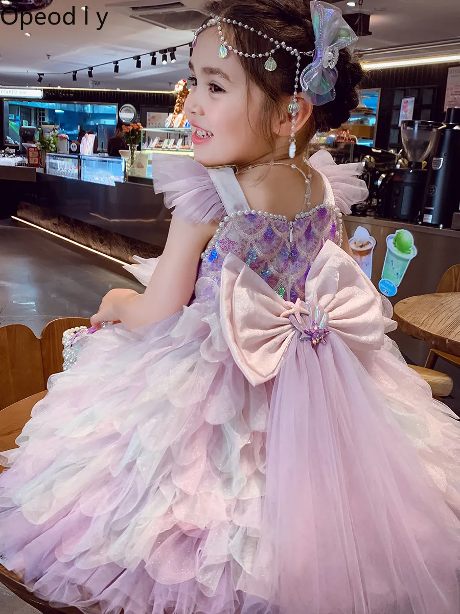 

Girls Dress 2026 Summer New Children's Beauty Sweet Cute Doll Feeling Lolita Princess Dress Little Girl Birthday Dress Dresses
