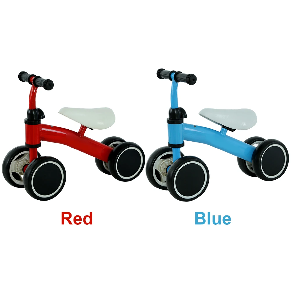 Baby Balance Bike Baby Walker Ergonomic Seat Baby Learning Walker 4 Wheels No Pedals Riding  for 1-3 Years Old Kids