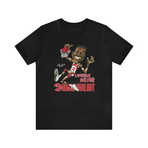 Dominique Wilkins Autograph Highlight Premium Blend Bella T-Shirt