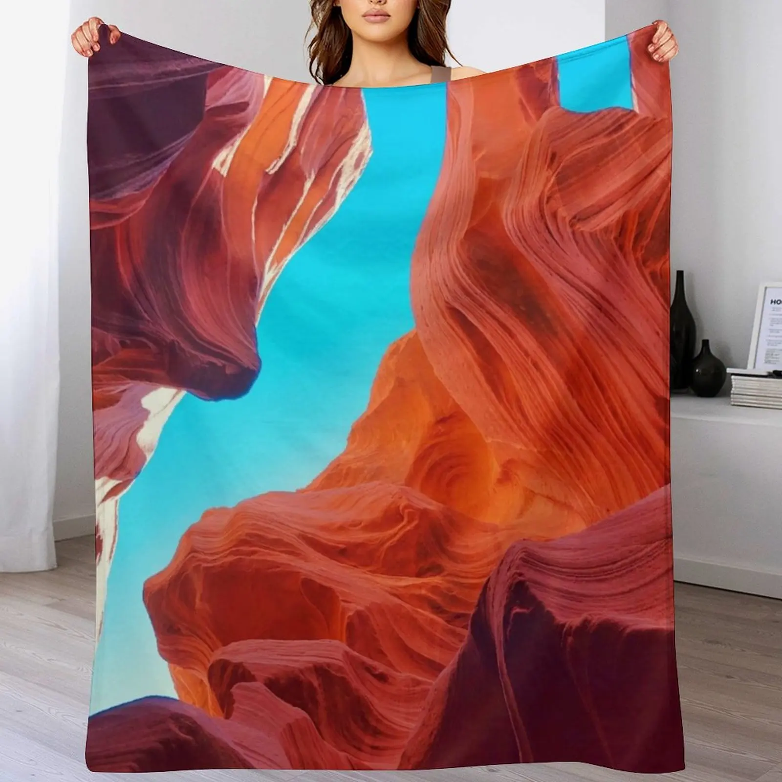 

Grand Canyon, Antelope Canyon Throw Blanket Stylish Decor Blanket Gift for Friends Roommate