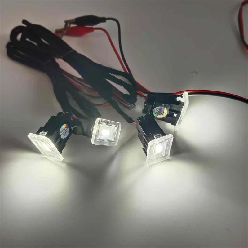 1set Car LED door trim Ambient atmosphere storage box light For Audi A6 C7 A7 front foot Light
