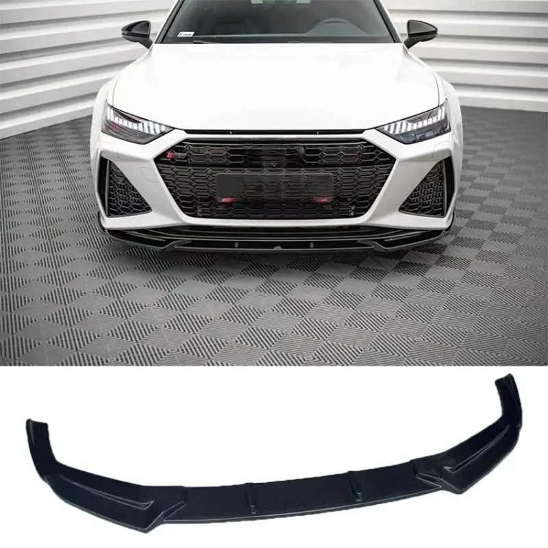 High Performance Car Bumpers For Audi Rs6 C8 Maxton Front Lip 2019+ Carbon Fiber Front Splitter V.1