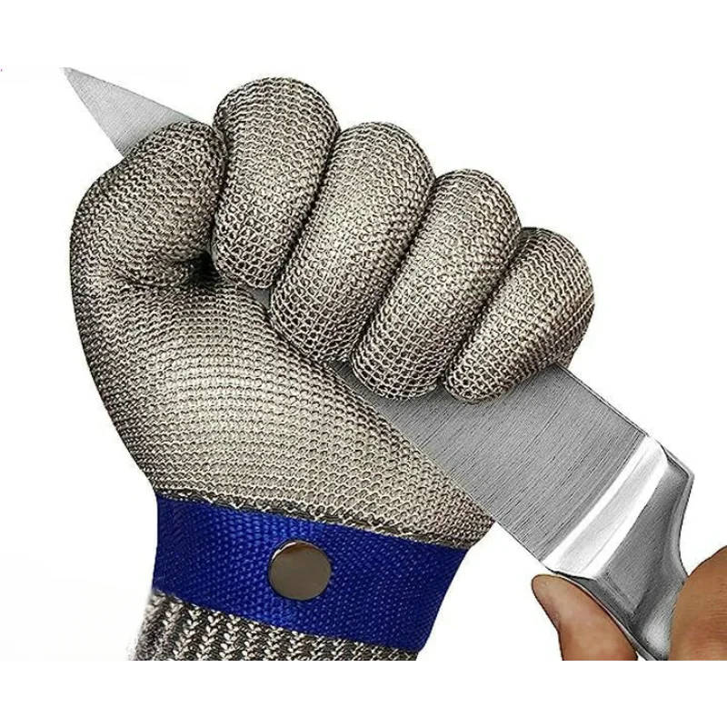 Cut Resistant Glove Stainless Steel Mesh Metal Gloves Working Safety Anti-cut Slaughter Cutting Fish-killing Iron Safety Glove