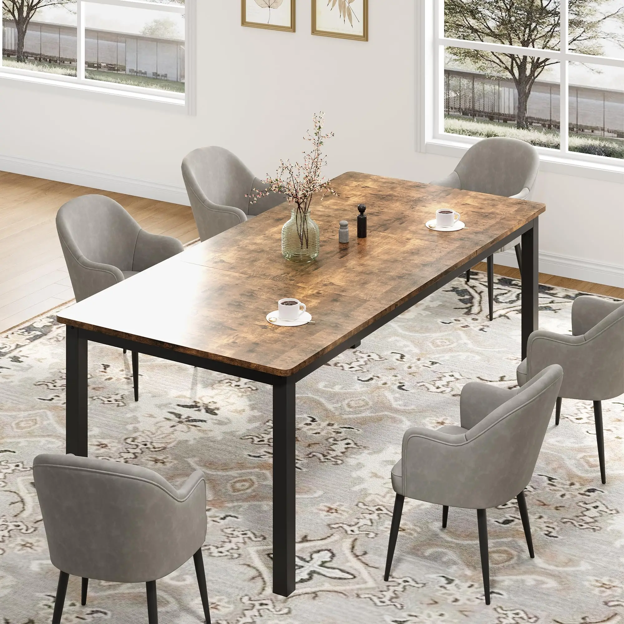 Industrial Wooden Dining Table 4