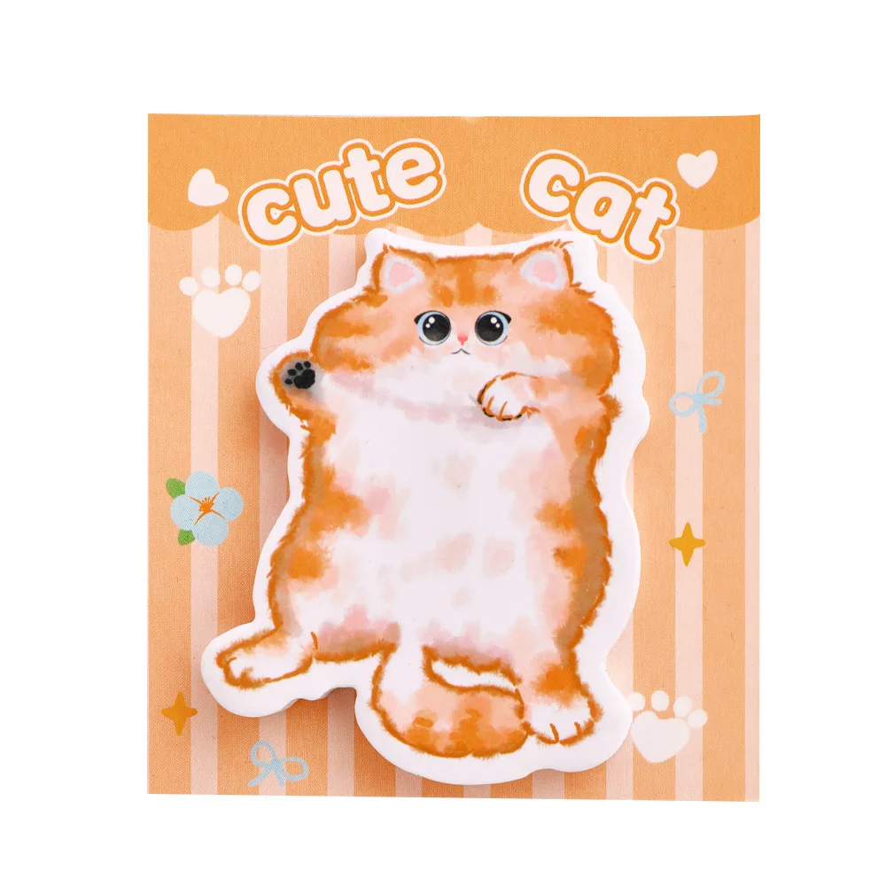 لطيف القط ملاحظات لاصقة الكرتون على شكل لطيف الحيوانات الأليفة ملاحظات لاصقة طالب القرطاسية ملاحظات 30/120 ورقة #6