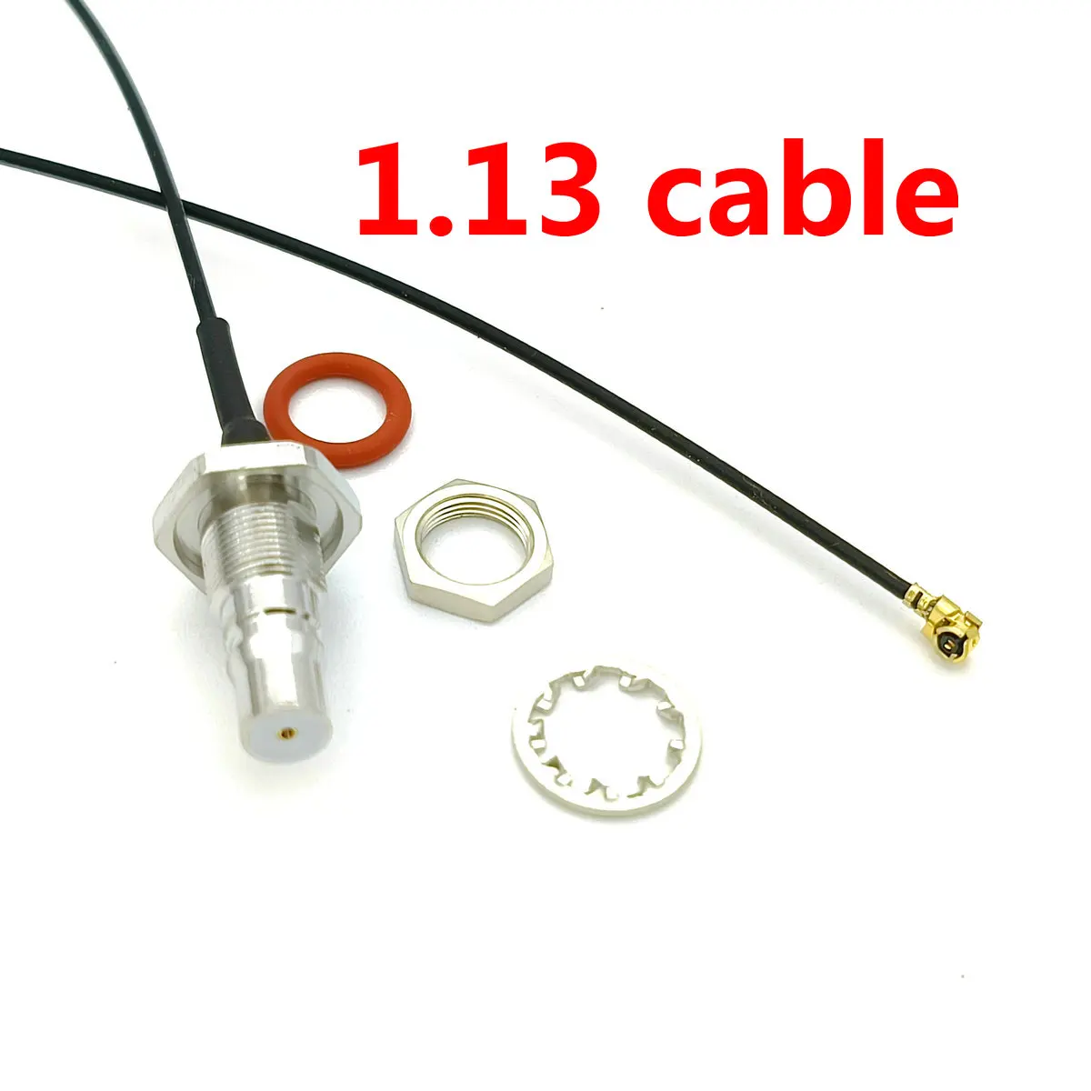 conector coaxial rf com rosca externa linha de conexao particao qma femea rf 113 ipex 15cm 20cm 30cm 01