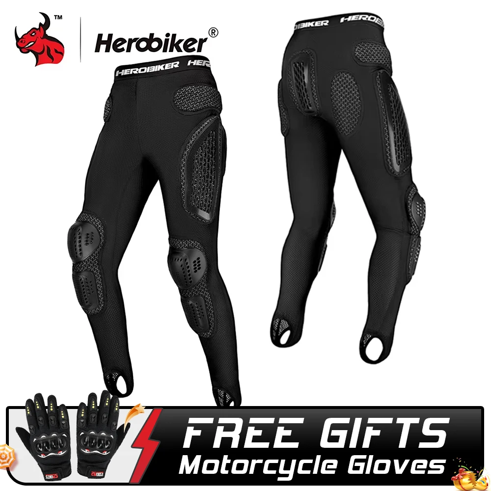 New Motorcycle Armor Pants Mesh Breathable With Reinforced Padding Off-Road Street Riding Protective Gear Summer Motocross Pants