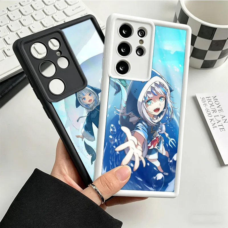 Gawr Gura Hololive Anime Phone Case For Samsung S25 S26 FE S23 S22 Ultra Galaxy S21 S20 Plus S24 FE Cover Coque Shell Protective