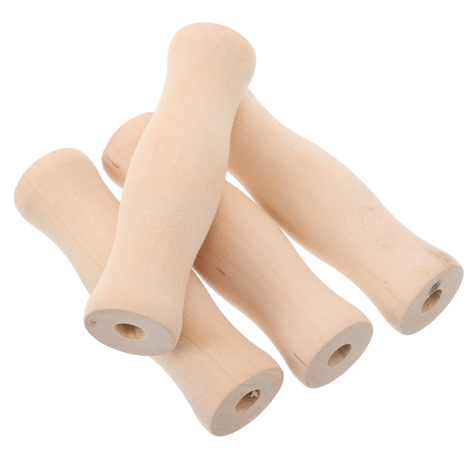 

4 Pcs Utensils Accessories Barbecue Handle Farmhouse Wood Cooking Wooden Grip