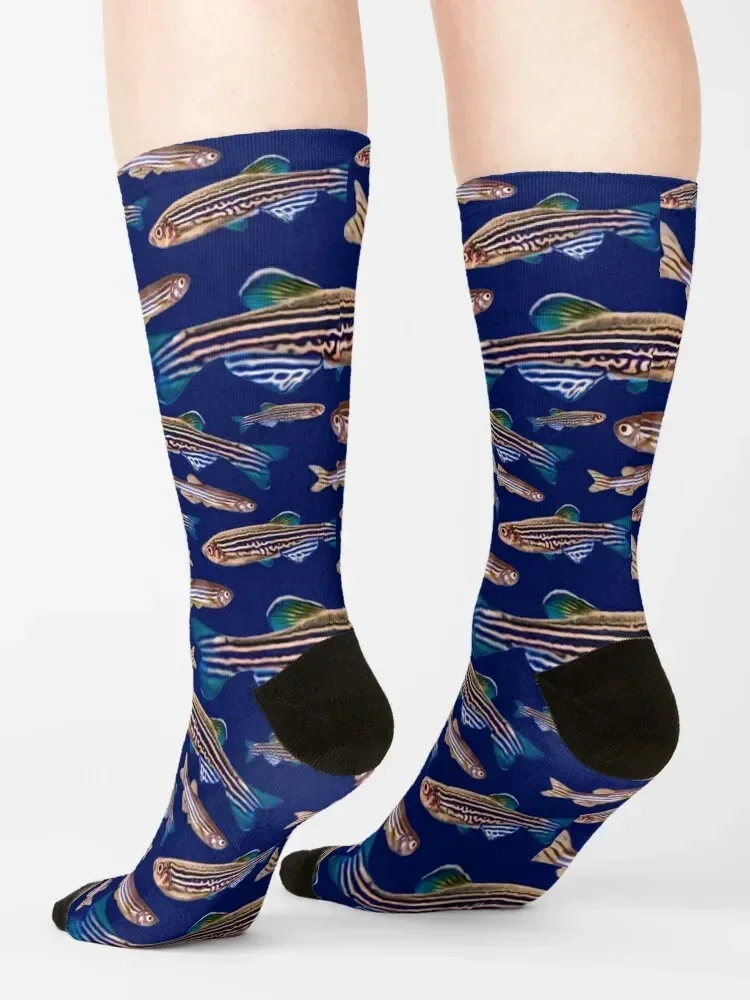 Zebrafish-Chaussettes à motif biologique pour hommes et femmes, chaussures de randonnée, modèle Danio, origtics Organism, bottes de sport, nouvel an non ald